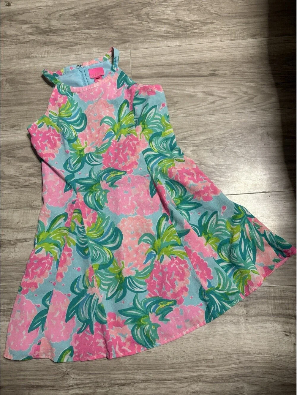 Lilly Pulitzer Girls' Sleeveless Sz 10 Shift Dress Classic Floral